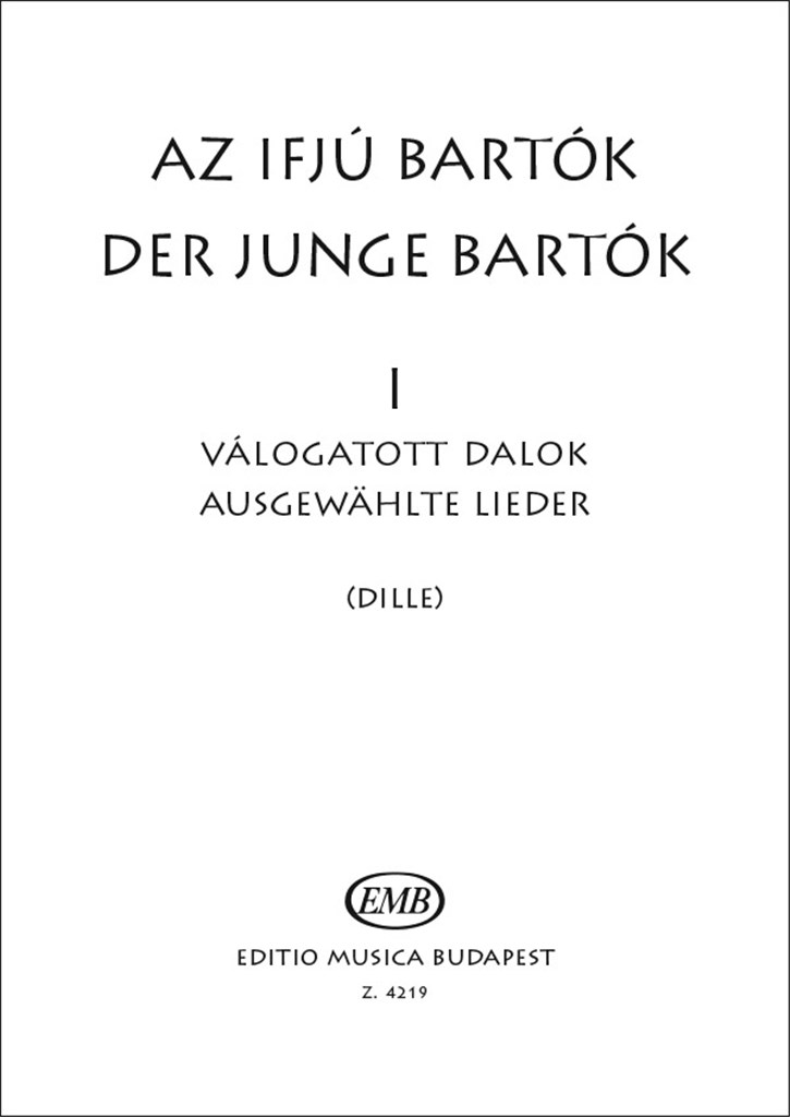 Der Junge Bartok I Ausgewählte Lieder